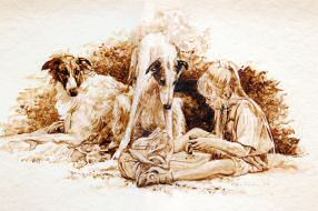 "Forbearance" Borzoi Fine Art Limited Edition Print by Roger Inman