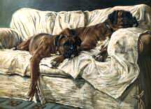 "Boxers in Repose"  Fine Art Limited Edition Print by Roger Inman by Roger Inman
